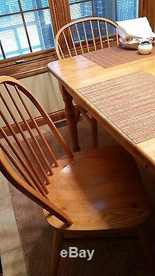 Solid Oak Butcher Block Dining Table