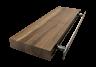 Solid Walnut Butcher Block Floating Shelf-ready To Hang-made In The Usa