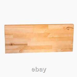 Solid Wood Butcher Block Shelf 72 In. W X 12 In. D X 1.5 In. H in Unfinished