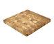 Square End Grain Butcher Block Brown 21 Inch Acacia Wood Cutting Board