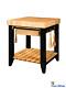 Square Kitchen Island With Storage Butcher Block Top Table Accessories Furniture