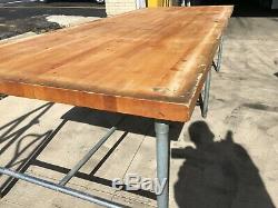 Table Wood 120 x 48 x 36H Bakers / Butcher Block Table Top 2.5 Thick