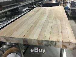 Table Wood 60 x 30 x 36H Butcher Block Table Top 2.5 Thick