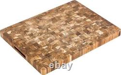 Teak Haus Butcher Block Cutting Board Teakwood FSC Certified Sustainable 331