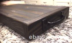The Big Black Butcher Block-Style Detailed Carving/Cutting Board Hand Crafted