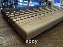 The Primo Beautiful Edge-Grain Cutting Board! Walnut & Maple Radiant Pattern