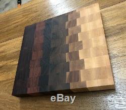 The Radiance Beautiful End Grain Cutting Board! Exotic/Domestic Wood Blend