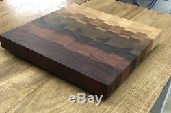 The Radiance Beautiful End Grain Cutting Board! Exotic/Domestic Wood Blend