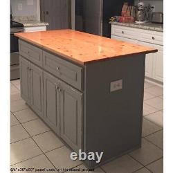 Unbranded Butcher Block Countertop Standard Eased Edge Solid Wood Antimicrobial