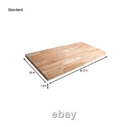 Unfinished Acacia 6 Ft. L X 25 In. D X 1.5 In. T Butcher Block Countertop