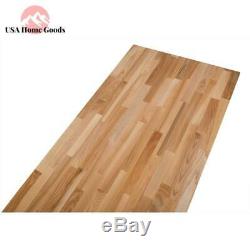 Unfinished Ash Natural Wood Butcher Block Countertop Board 4'2 x 2'1 x 1.5