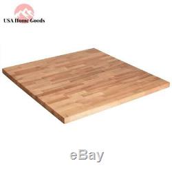 Unfinished Birch Butcher Block Countertop 100% Natural Hardwood 3' x 3' x 1.5
