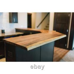 Unfinished Saman 4.17 Ft. L X 25 In. D X 1.5 In. T Butcher Block Countertop with