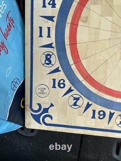 VINTAGE NEW DECO Double Sided Butcher Block Wood Dart Board 22 x 22 NEW IN BOX