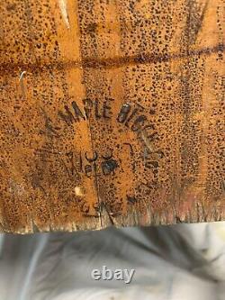 Vintage/Antique Butcher Block Masterbuilt Welded Wood Michigan Maple Block Co