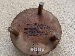 Vintage Antique TUK AWAY butcher block, Texas Mfg. Co. Brennan, Texas