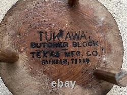 Vintage Antique TUK AWAY butcher block, Texas Mfg. Co. Brennan, Texas