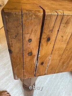 Vintage, Authentic, 1930's Era Butcher Block Antique