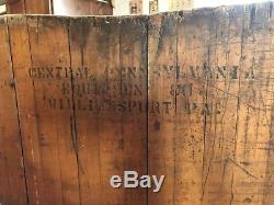 Vintage BUTCHER BLOCK TABLE Solid maple farm country chopping INDUSTRIAL antique