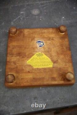 Vintage Butcher Block Cutting Board wood Countertop Antique Kitchen tool utensil