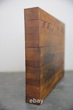 Vintage Butcher Block Cutting Board wood counter kitchen island tool utensil