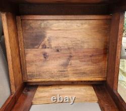 Vintage Kitchen Storage Table Butcher Block Utility Drawer Island Shaker Country