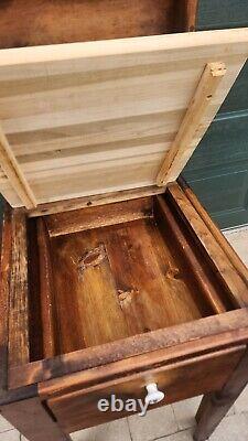 Vintage Kitchen Storage Table Butcher Block Utility Drawer Island Shaker Country