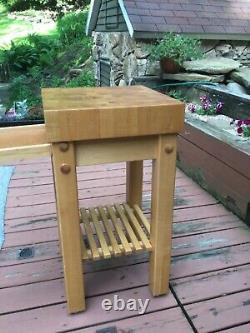 Vintage Le Gourmand Butcher Block Island with drawer
