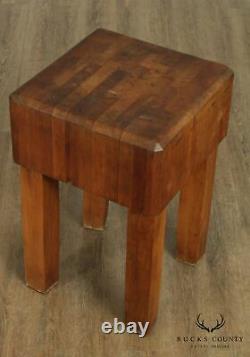 Vintage Maple Wood Butcher Block Table