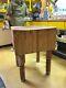 Vintage Wood Butcher Block Chopping On Legs Great Patina