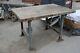 Vintage Wood Butcher Block Work Table 54x37x33.5, 2 Thick