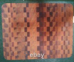 Vintage Wood Chopping Butchers Block Cutting Board Rectangular Multi Hardwood