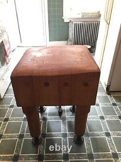 Vintage butcher block table