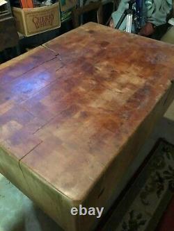 Vintage butcher block table