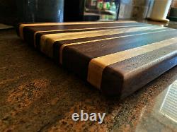 Walnut/Ambrosia Maple Block Style Cutting Board Gift Boxed & FREE Conditioner