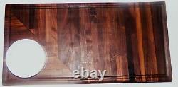Walnut Butcher Block Cutting Board, Charcuterie Board, Serving Tray withJuice Bowl