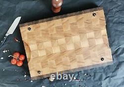 Walnut Cherry End Grain Butcher Block Cutting Board Large Kitchen Chopping Board