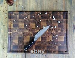 Walnut End Grain Chopping Board, Butcher Block Chop Board 17x11x2 43x27x5cm