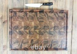 Walnut End Grain Cutting Board, Butcher Block Cutting Board 24x18x2 60x45x5cm