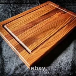 Walnut Wood Thick Butcher Block Cutting Board with Juice Groove 12 x 16 x 1.5