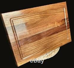 Walnut Wood Thick Butcher Block Cutting Board with Juice Groove 12 x 16 x 1.5