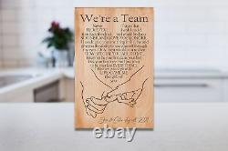 We're a Team Custom Cutting Board Butcher Block Personalized Engraved