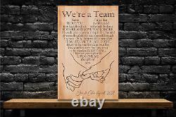 We're a Team Custom Cutting Board Butcher Block Personalized Engraved