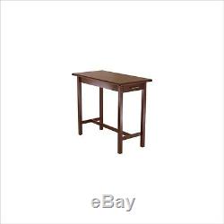 Winsome Kitchen Island Table Wood Butcher Block in Antique Walnut