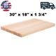 Wood Commercial Restaurant Solid Cutting Board Butcher Block 30 X 18 X 1 3/4