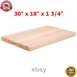 Wood Commercial Restaurant Solid Cutting Board Butcher Block 30 x 18 x 1 3/4