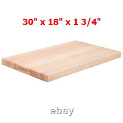 Wood Commercial Restaurant Solid Cutting Board Butcher Block 30 x 18 x 1 3/4