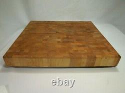 Wood Cutting Board 18 x16 x 2 Brick Slab End Grain Butcher Block Cutting Board