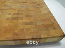 Wood Cutting Board 18 x16 x 2 Brick Slab End Grain Butcher Block Cutting Board