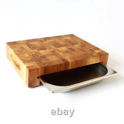 Wood End Grain Butcher Block Cutting Board Heavy Duty Meat Chopping Board w